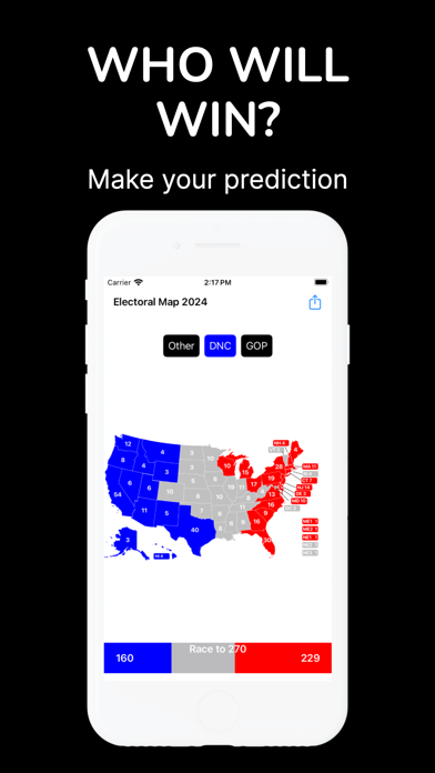Electoral college map USA 2024 Screenshot