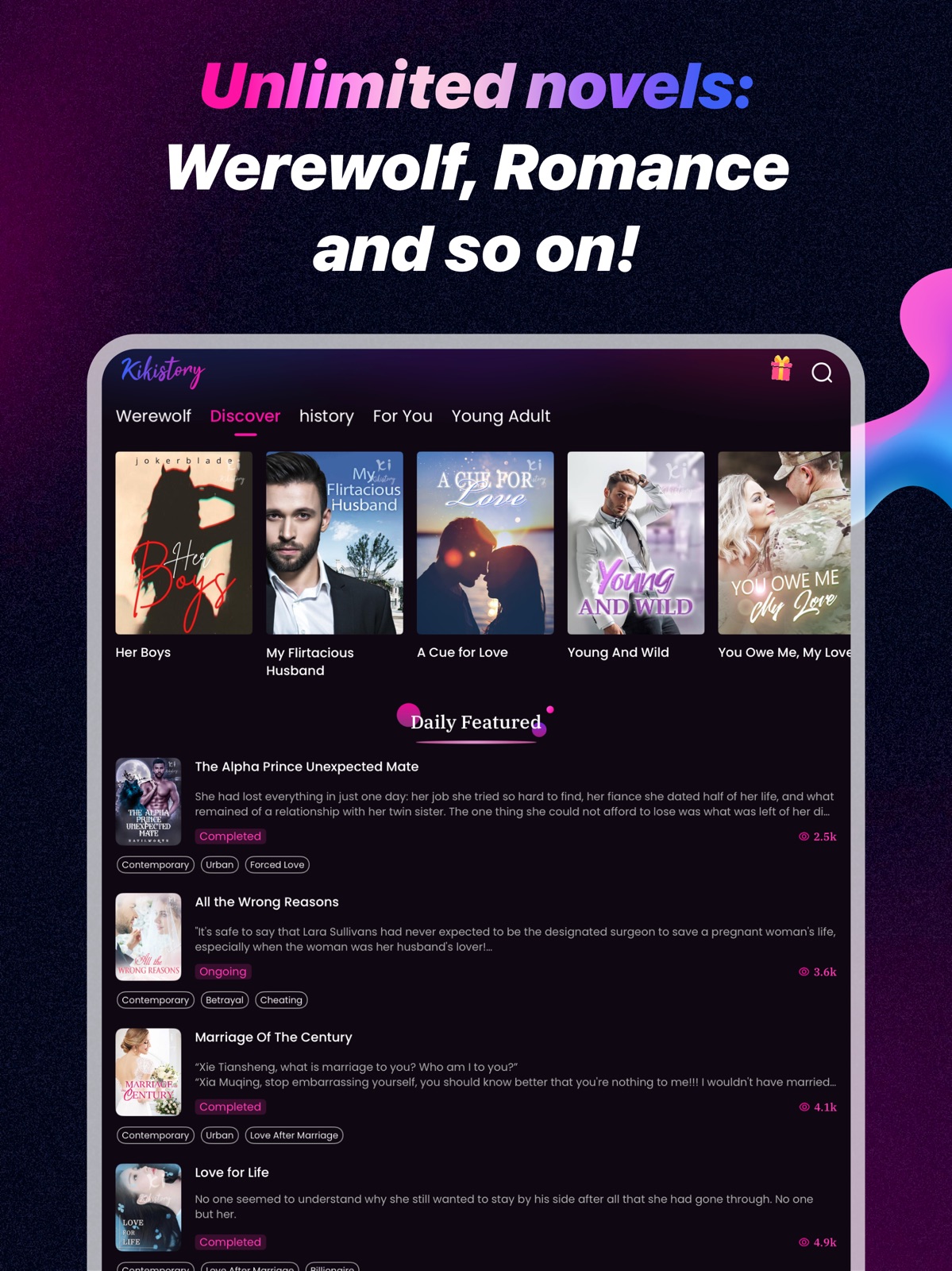 Kikistory - Read Good Novel ipad screenshot 3