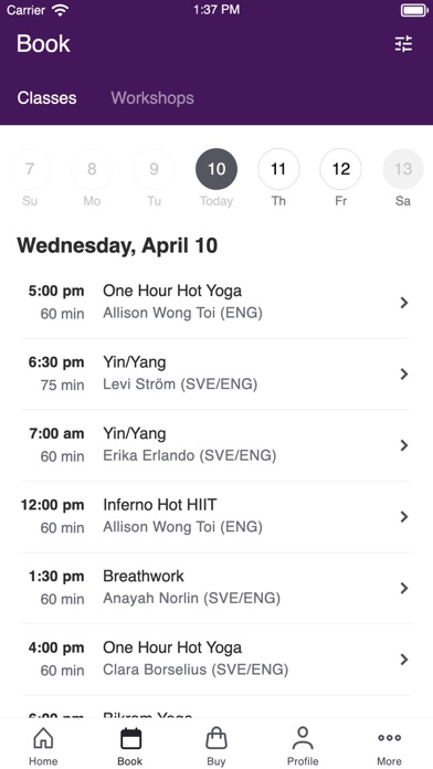 Hot Yoga West Screenshot
