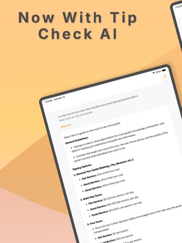 Tip Calculator - Tip Check iPad screenshot