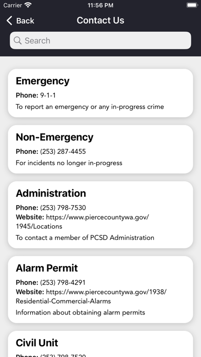 Pierce Co Sheriff’s Office Screenshot