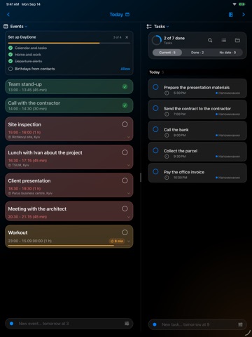 DayDone: Day Planner iPad screenshot