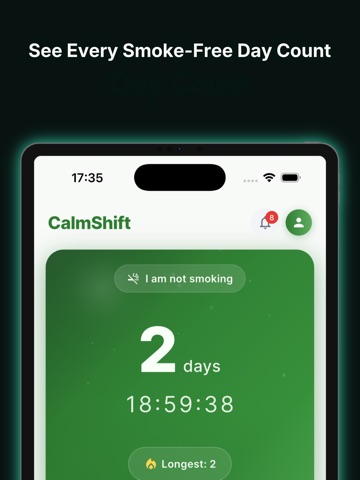 CalmShift: Quit Smoking & Vape iPad screenshot