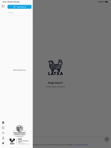 Latxa iPad screenshot