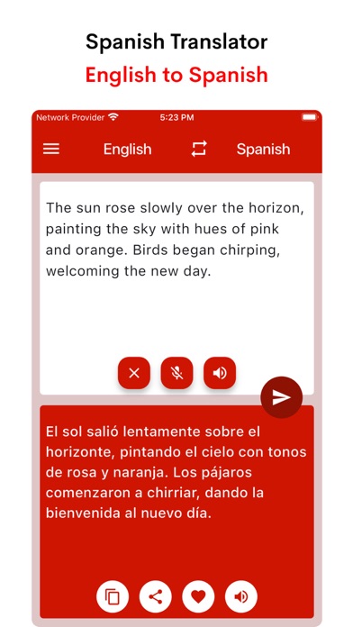 Spanish Text Translator Screenshot