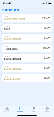WaiterMate for Restaurants screenshot