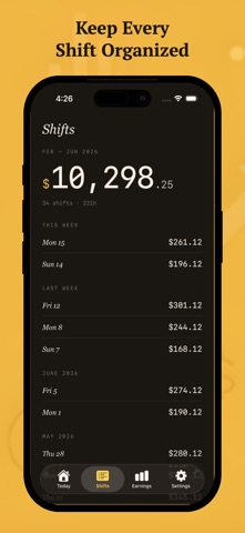 Tipfolio - Shift & Wage Log Screenshot 5 of 6