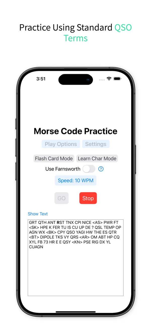 #1. Morse Code Trainer & Practice (iOS) Ved: David P. Sumner