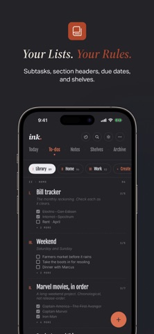 Ink: Notes, Lists & To-Dos Screenshot 1 of 10