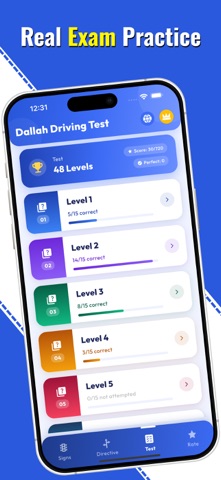 Dallah driving test KSA 2026 iPhone screenshot