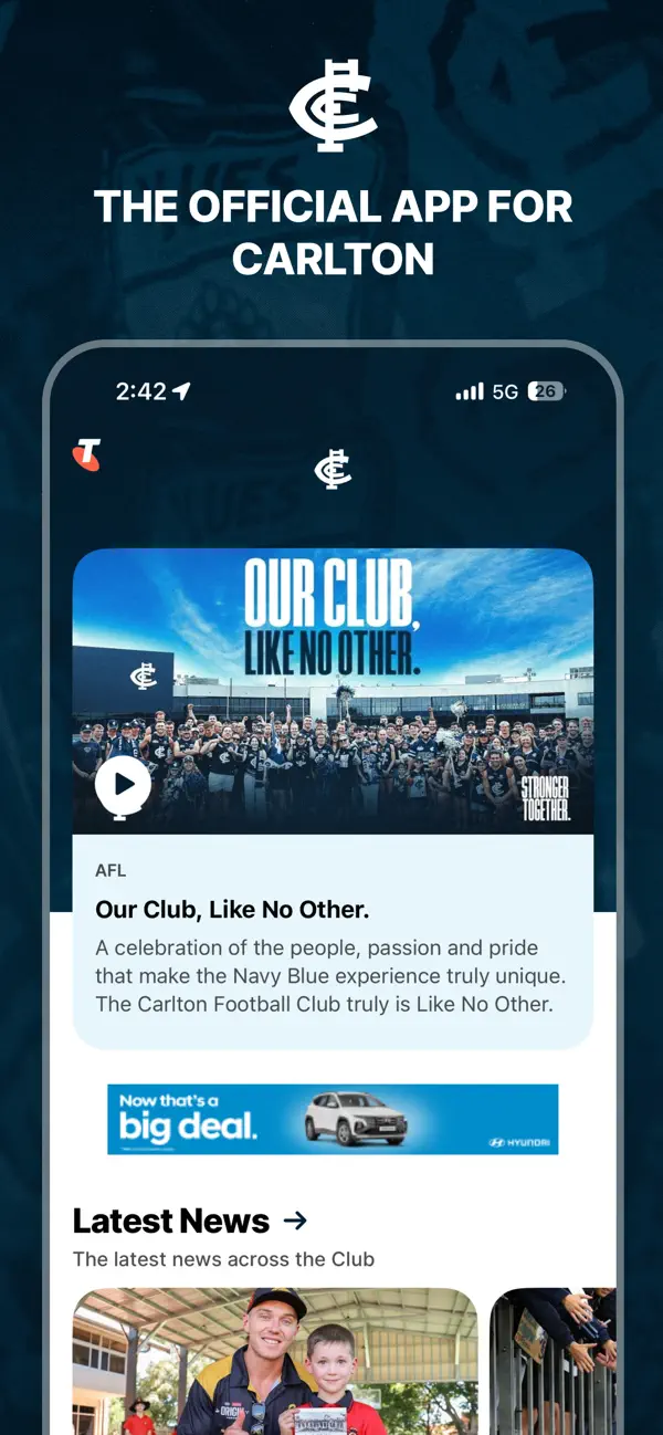 Screenshot #1 pour Carlton Official App