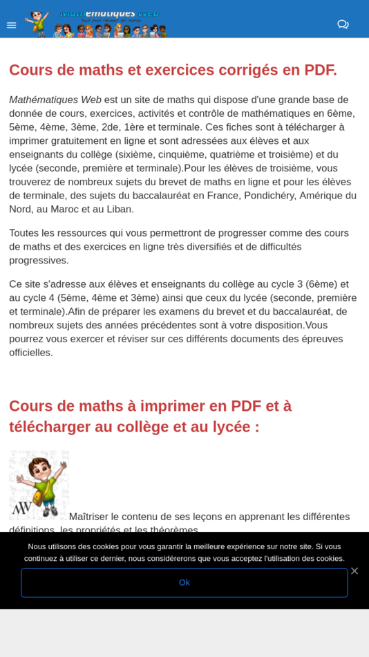 #7. Mathématiques Web (iOS) By: ali hamraoui