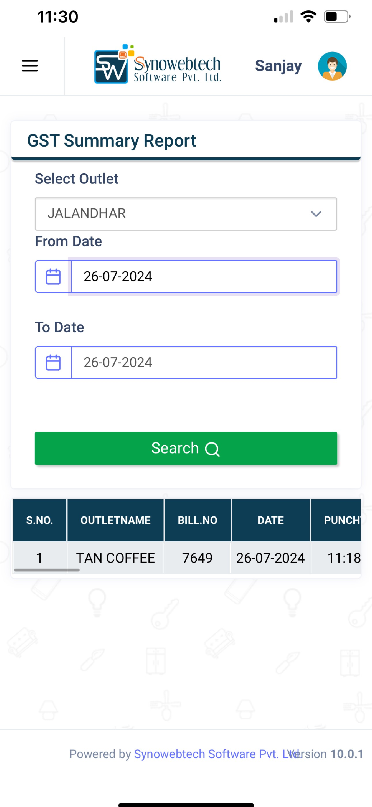 Synoweb Dashboard screenshot 3