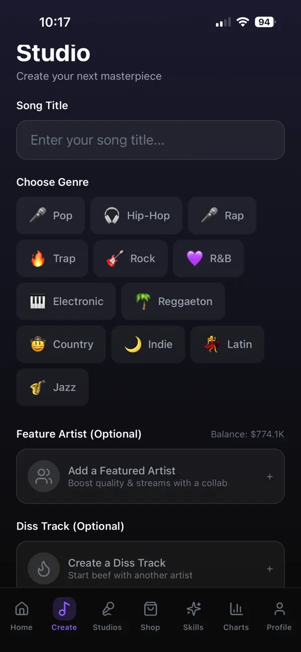 Screenshot #1 pour Musician Career Simulator