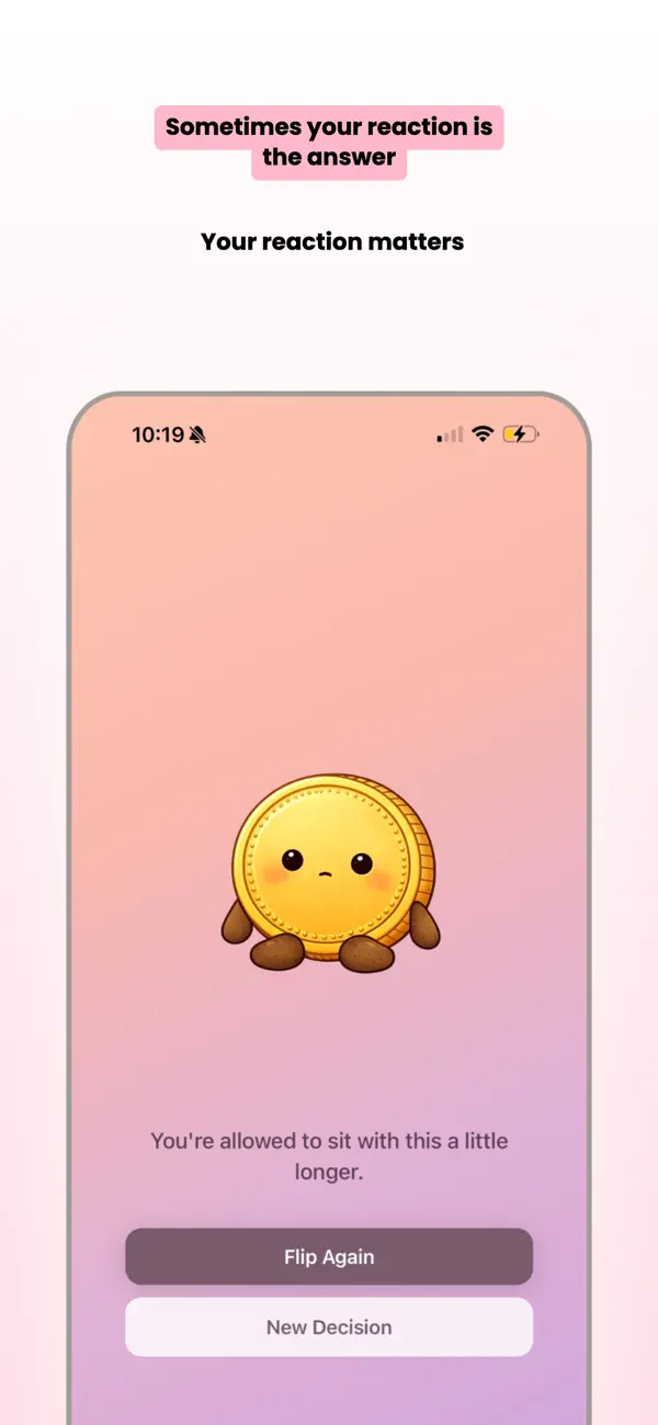 Screenshot #3 pour Decision Coin - Calm Clarity