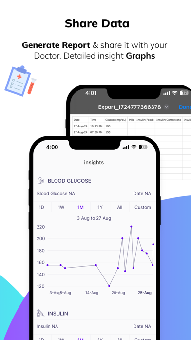 Glucose Blood Sugar Tracker Screenshot