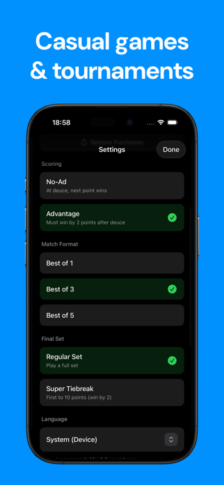 Tennis Scoreboard: Set Screenshot 3 of 3