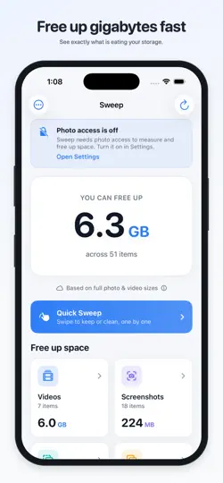 Capture d'écran de Sweep: Storage Cleaner sur iPhone 1