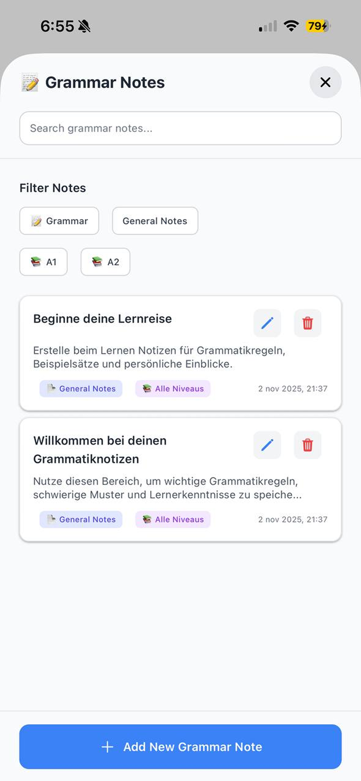 A1/A2 Italian Grammar screenshot 6