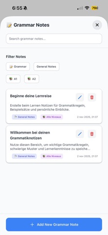 A1/A2 Italian Grammar iPhone screenshot