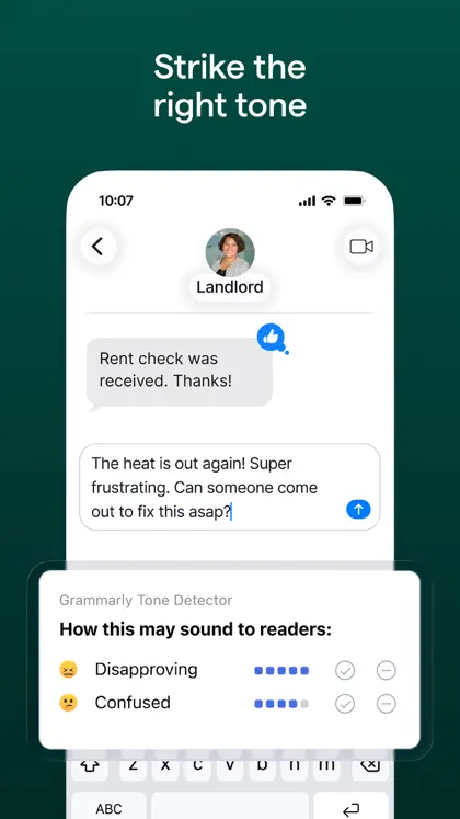 Grammarly: AI Keyboard & Voice ekran görüntüsü 4 / 6
