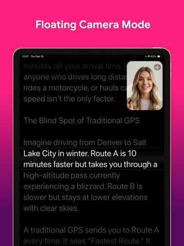 Teleprompter - Video Recording iPad screenshot