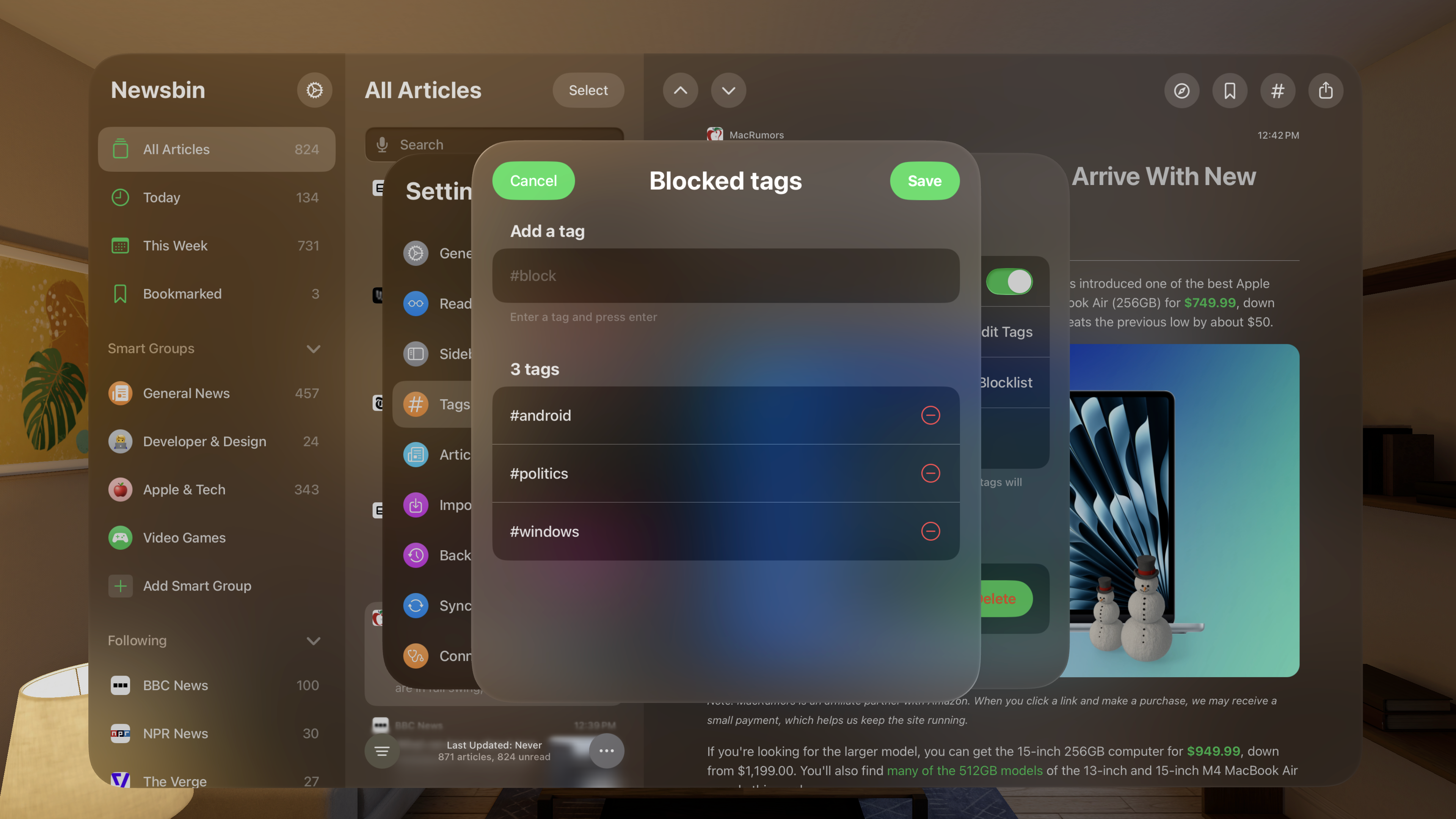 Newsbin: RSS Feed Reader screenshot 37