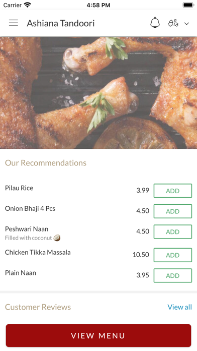 Ashiana Tandoori. Screenshot