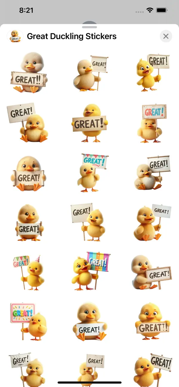 Screenshot #1 pour Great Duckling Stickers