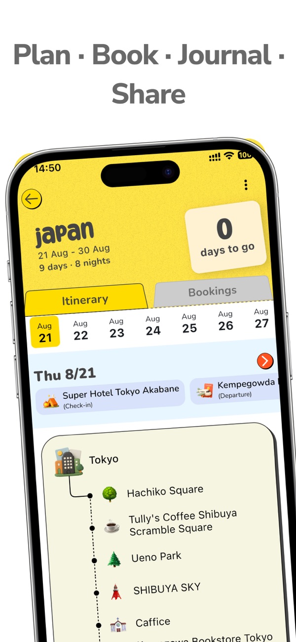 vuzo - trip planning - Vuzo 让旅行规划轻松有趣，整合行程、票务预订等功能，避免