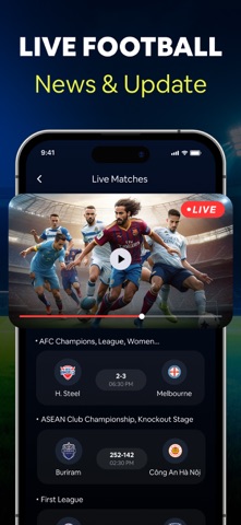 Live Football TV : HD TV Score iPhone screenshot
