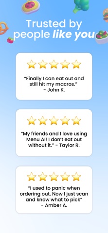 Menu AI - Restaurant Calories iPhone screenshot