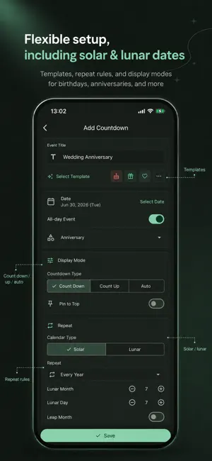 Minimal Countdown Pro screenshot 2