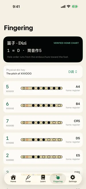 Dizi: Flute Tuner & Lessons screenshot 3