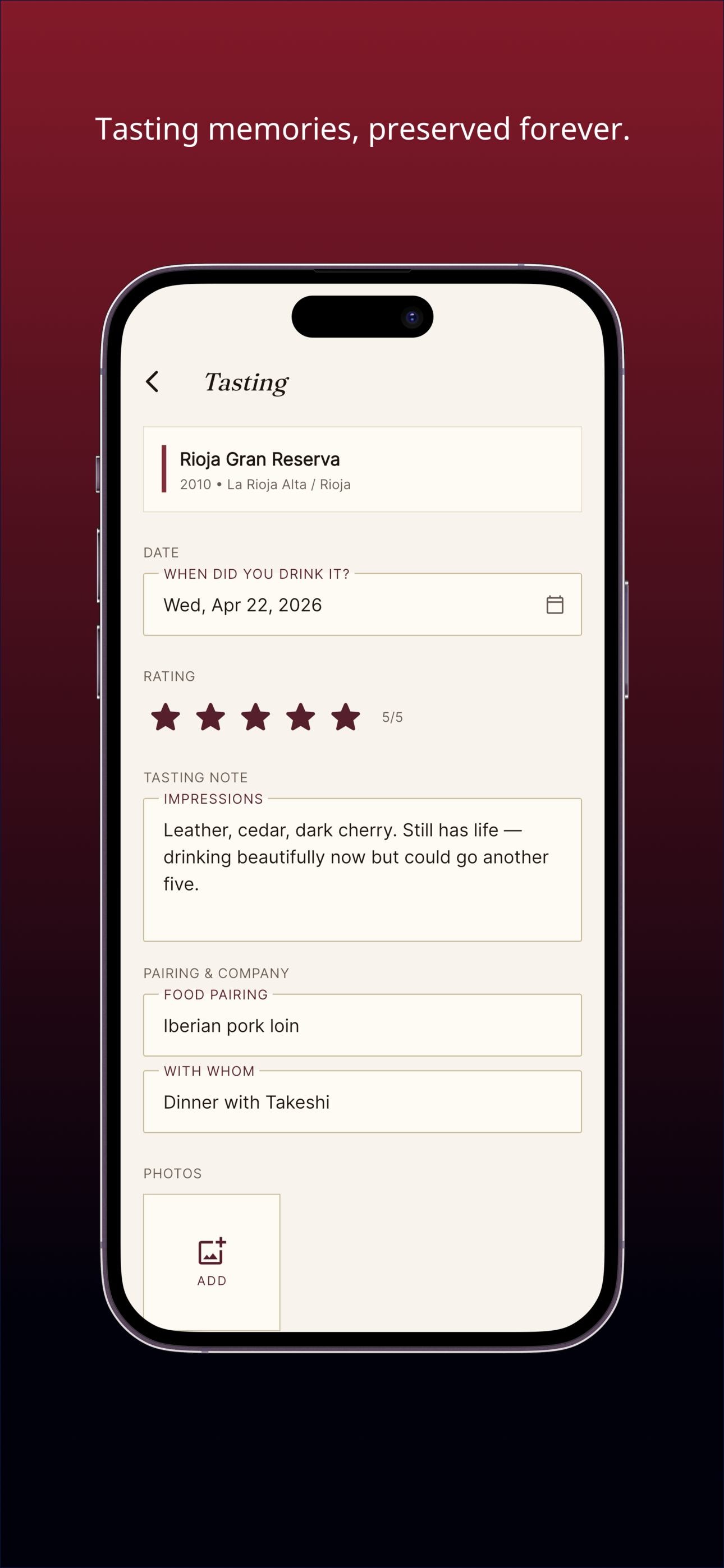 Wine Cellar Manager - Wine