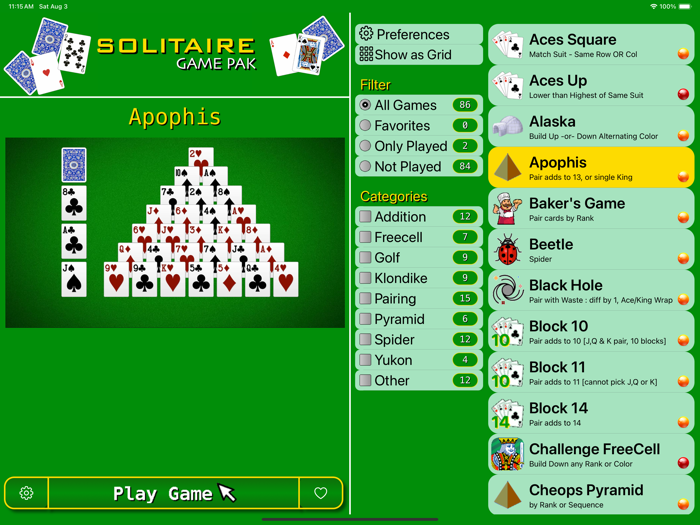 Solitaire Game-Pak