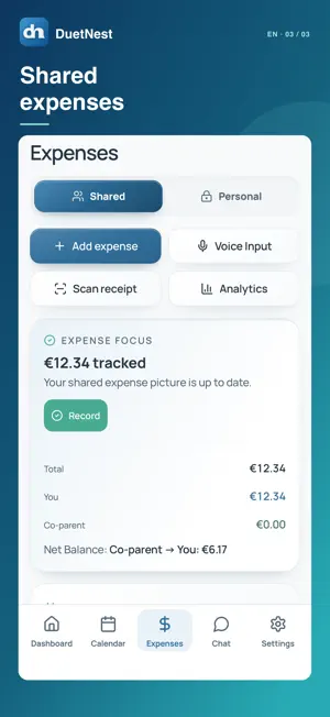 DuetNest Co-Parenting screenshot 3