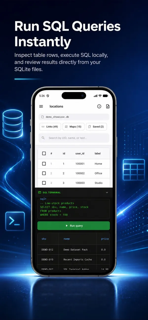 #4. SQLite Extractor (iOS) Przez: WAYUI MOBILIT GK