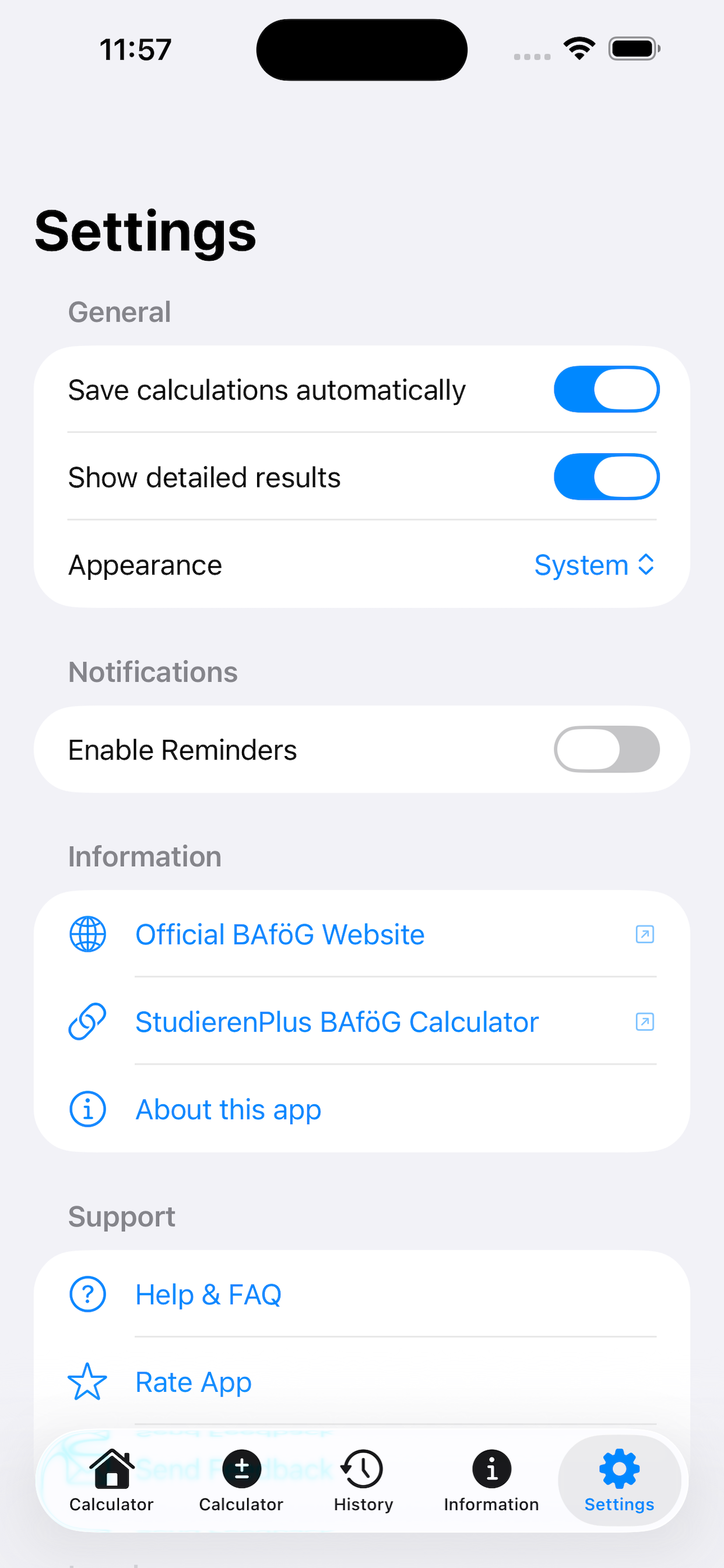 BAföG Calculator