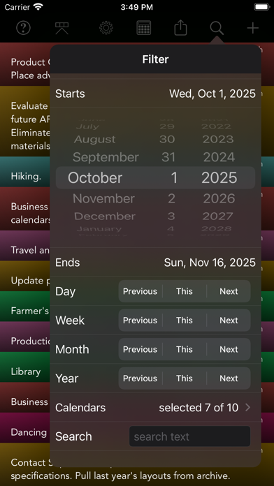 CalReader - Calender logs iPhone screenshot 7 - Productivity app