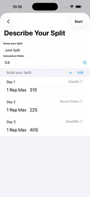 Simple Split Tracker screenshot 2