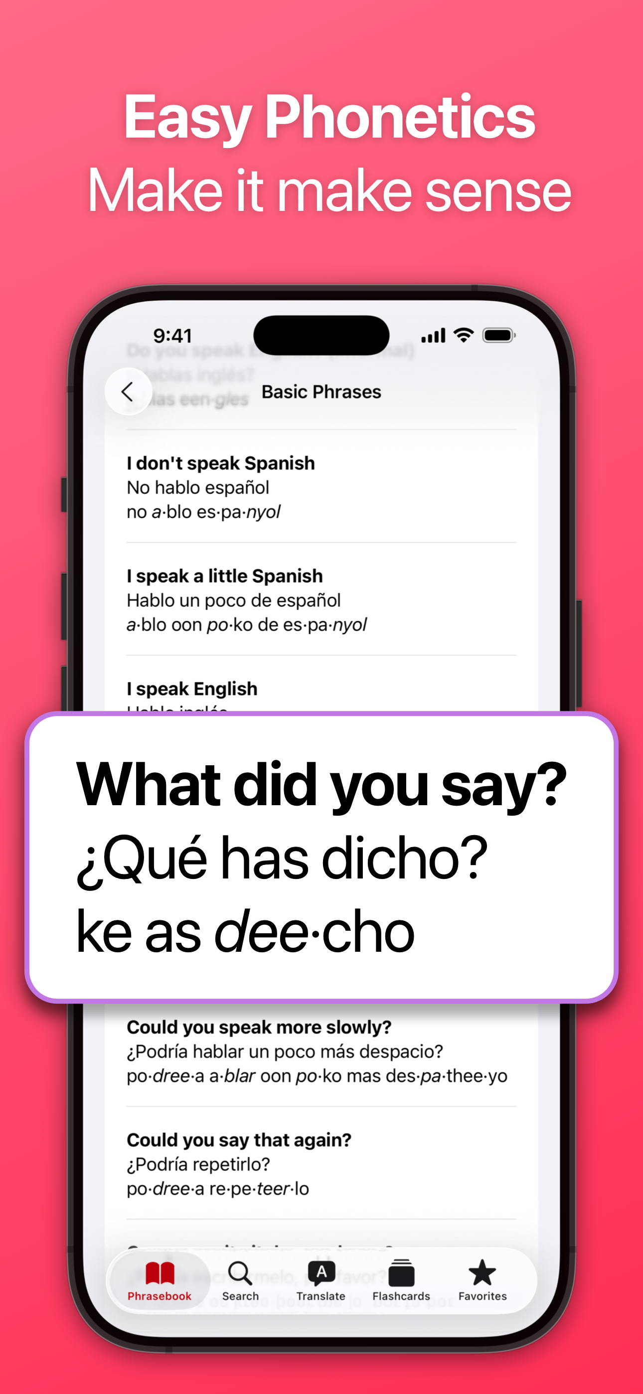 SpeakEasy Spanish Phrasebook screenshot 3