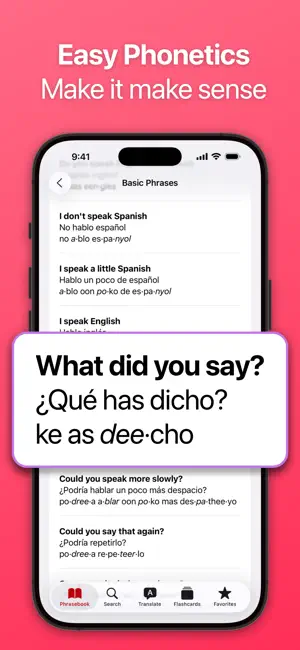 SpeakEasy Spanish Phrasebook screenshot 3
