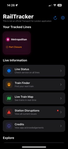 RailTracker Screenshot 1 of 8