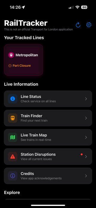 RailTracker Screenshot 1 of 8