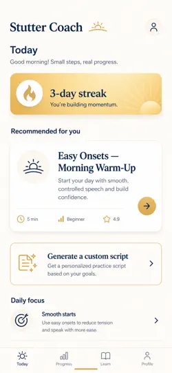 Скриншот Stutter Coach на iPhone 1