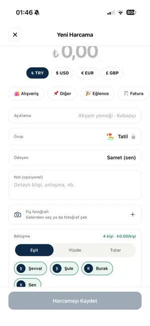 Ortak: Masraf Bölüşme screenshot 1