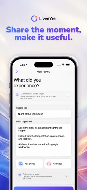 LivedYet: Bucket List screenshot 3