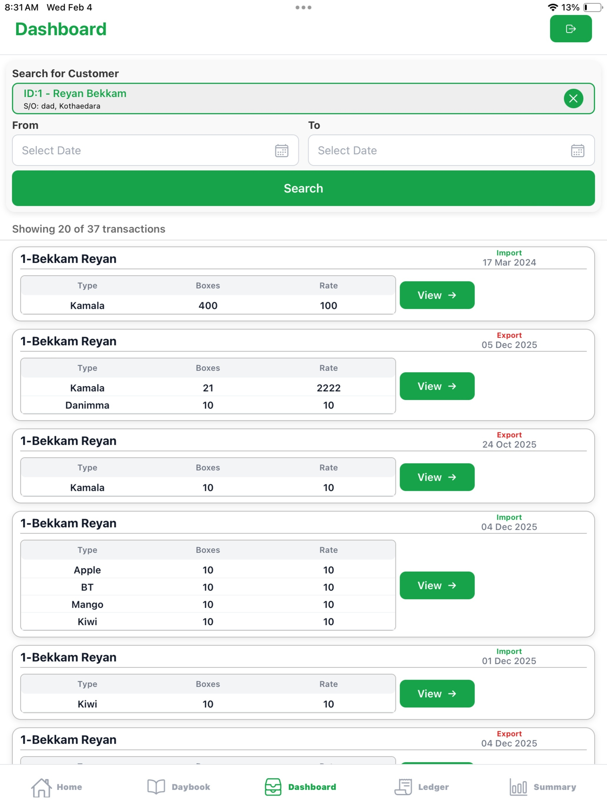 Fruit Market App