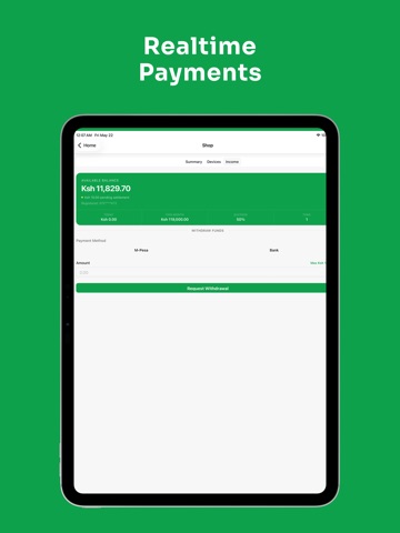 Quepay Merchant iPad screenshot